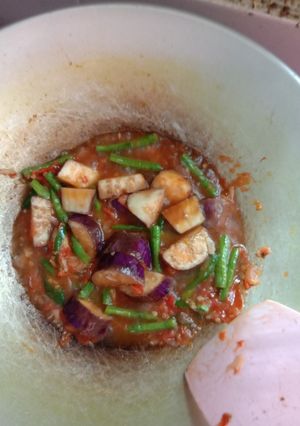 Foto resep Terong balado plus kacang panjang