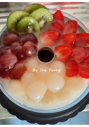 Foto resep Puding Susu Topping Buah