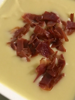 Una foto de Crema de puerro y patata