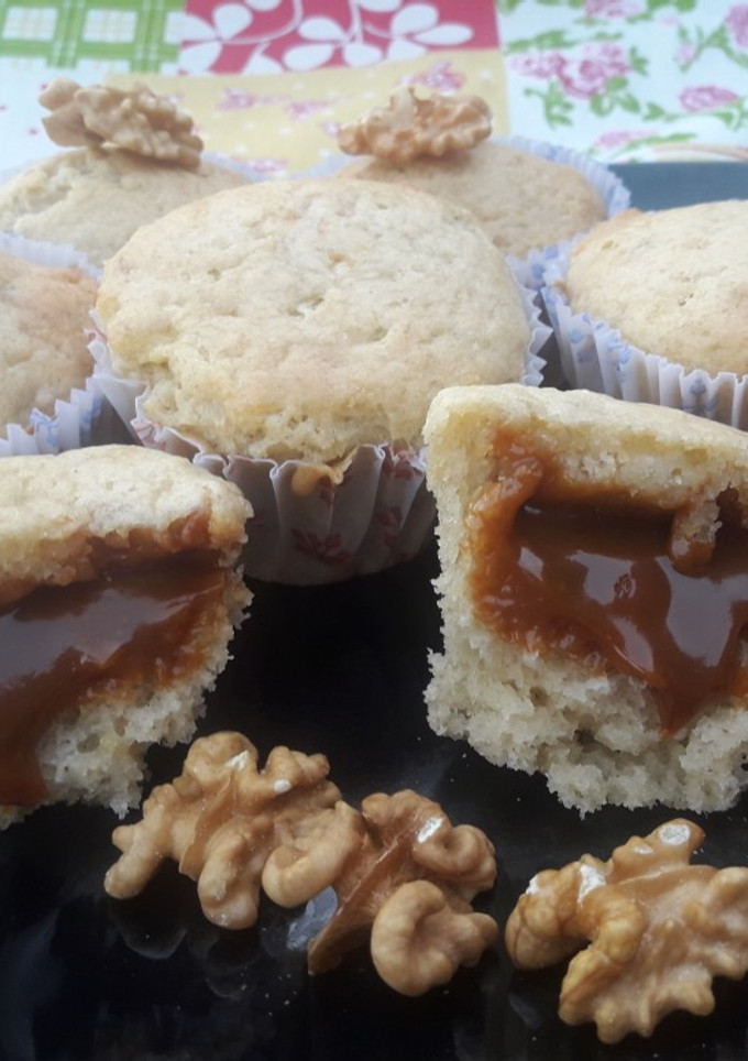 Una foto de Muffins de Banana, súper húmedos