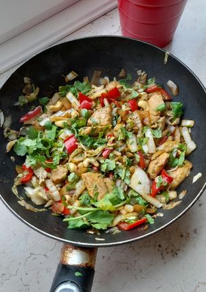 A picture of Chinese cabbage stirfry.