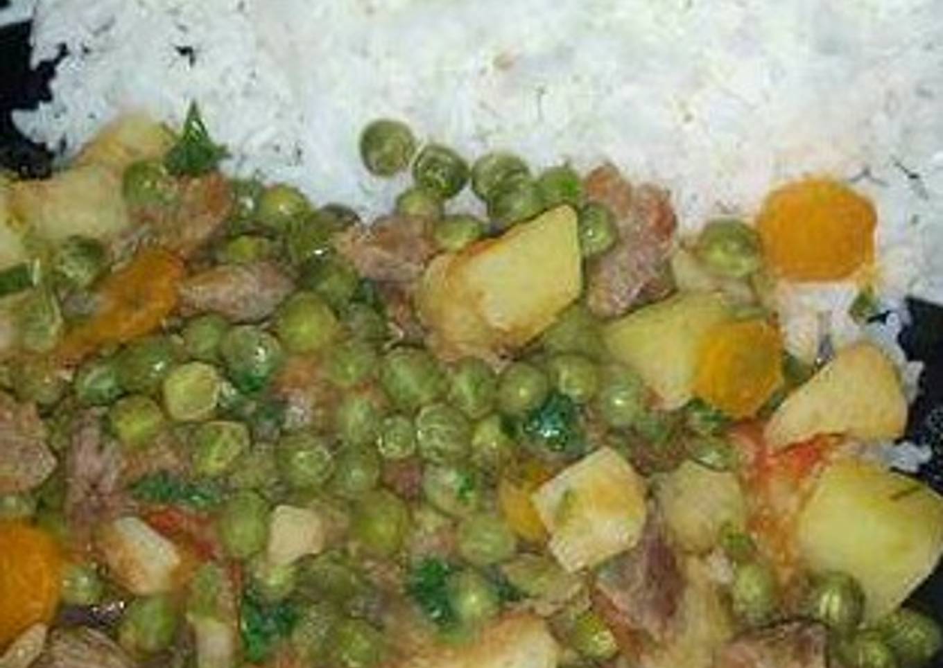 Beef stew and rice