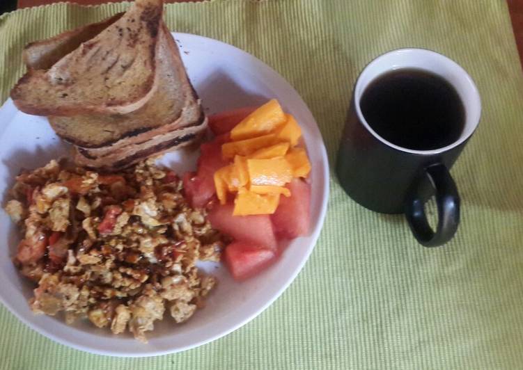 Easy scrambled eggs #eldybreakfast