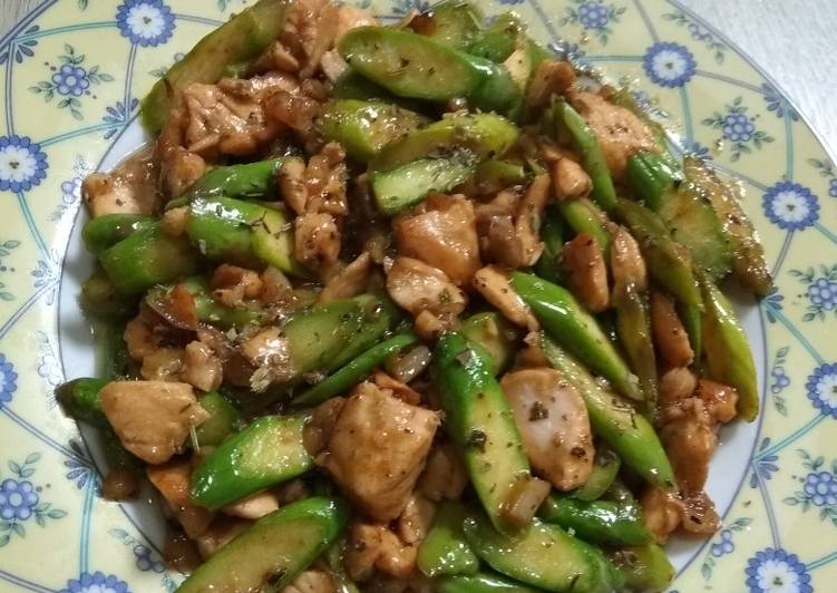 Resep Asparagus salmon teriyaki Anti Gagal