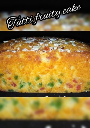 A picture of Tutti fruity cake with ghee.