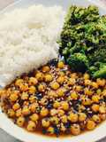 Ceci glassati con broccoli e riso basmati