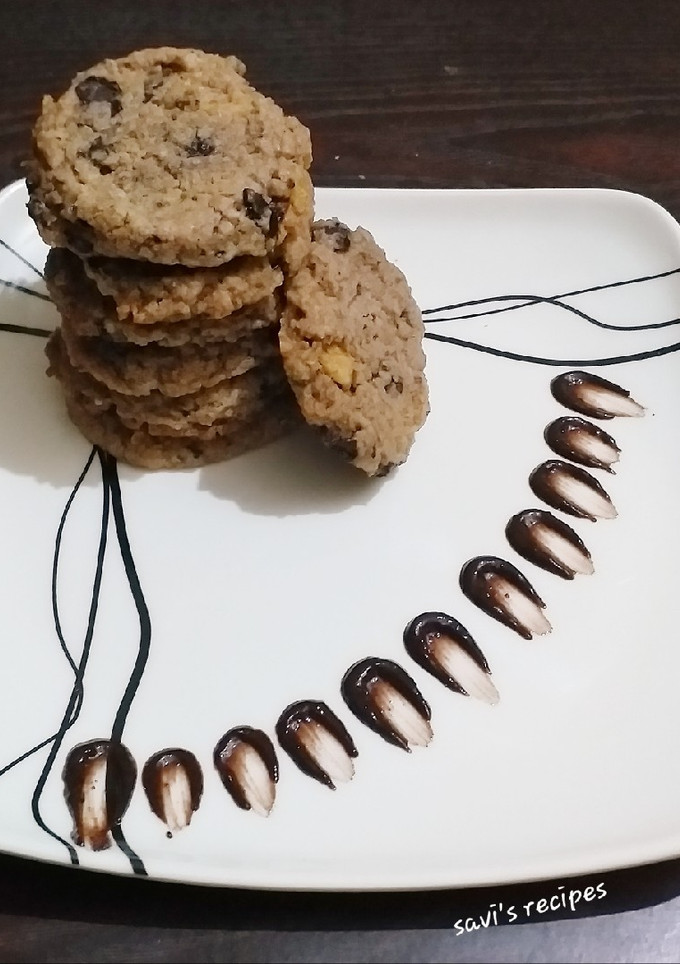 A picture of Broken wheat and cornflake cookies.
