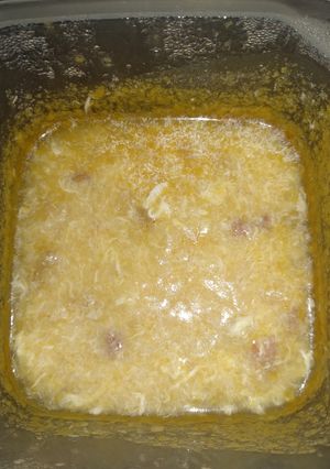 Una foto de Sopa castellana con jamón y pan sin gluten Thermomix