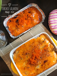 Foto resep 69. Tobiko salmon mentai (mayo rice)