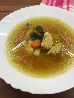 Grízgaluska leves recept fotója