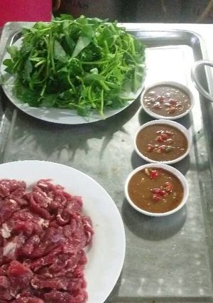 Hình của món Bò nhúng mắm ruốc cay cay, Hà Hà.