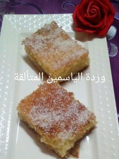 صورة لوصفة بسبوسة بالنواد كوكو والياغورت