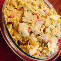 A picture of Doc's Tuscan Style Snow Crab Potato Salad.