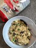 Bubur Oatmeal dengan Jamur dan Tahu