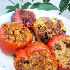 A picture of Stuffed bellpepper.