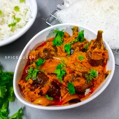A picture of Gutti Vankaya Koora (Stuffed Eggplant Andhra Style).