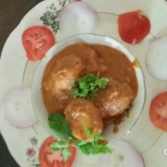 A picture of Dhaba style Dum aloo.