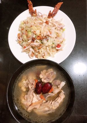 Hình của món Gà ba món.