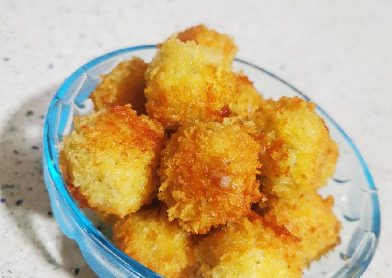 Palomitas de pollo con queso