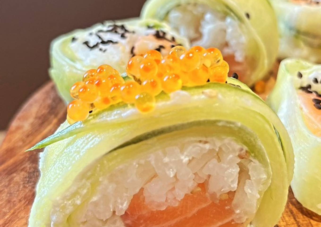 Concombre saumon façon sushis