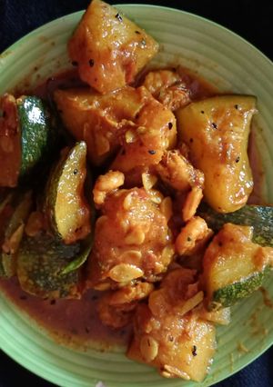 চিংড়ি কুমড়োর তরকারি (chingri kumro tarkari recipe in Bengali) রেসিপির প্রধান ছবি