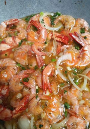 Foto resep Udang saos tiram pedas