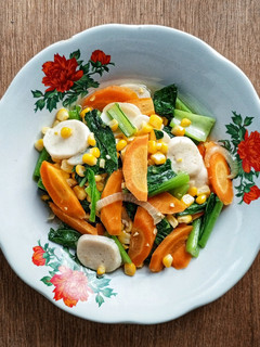 Foto resep Tumis Sawi Jagung Manis