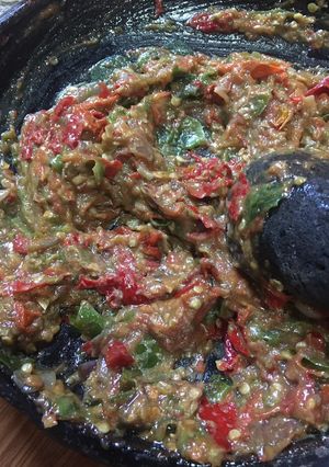 Foto resep Sambal Terasi cabai Merah Hijau
