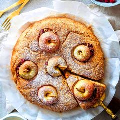 A picture of WholeWheat Eggless Apricot Cake.