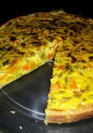 Una foto de Tarta de zapallito y zanahoria