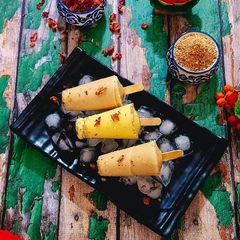 A picture of Kesari Thandai Kulfis.