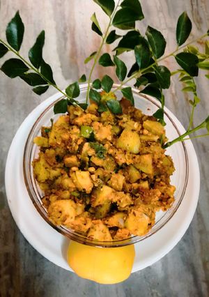 A picture of Dry potato veg.