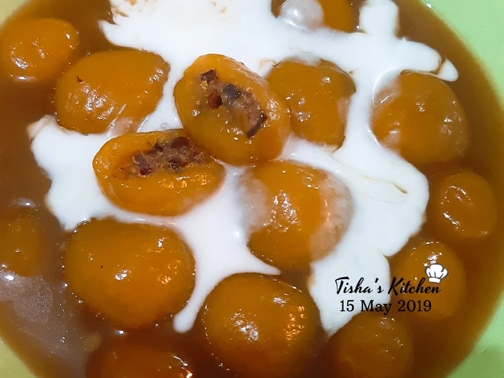 Cara Gampang Membikin Resep 43. Bubur Candil Labu Isi Kurma yang Bikin Ngiler Anti Ribet, Menggugah Selera