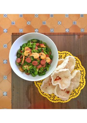 Foto resep Oseng buncis sosis udang
