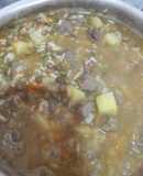 Guiso de lentejas e hígado