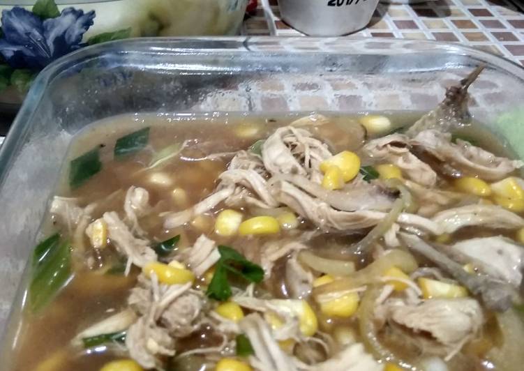 Recipe: Yummy Sup jagung ayam