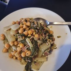 A picture of Chard and chickpeas.