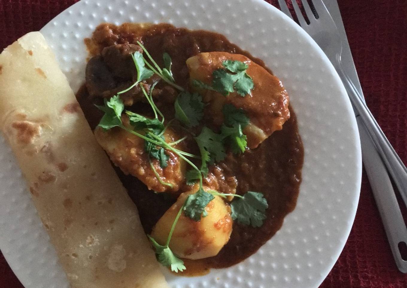 Traditional lamb curry