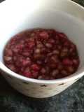 Postre de granadas con mistela