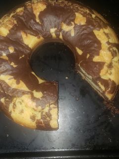 Una foto de Budín marmolado de harina de coco, cacao amargo puro y café