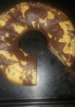 Una foto de Budín marmolado de harina de coco, cacao amargo puro y café