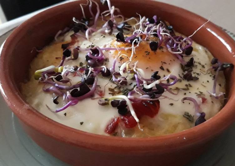 Cazoleta de patata y huevo