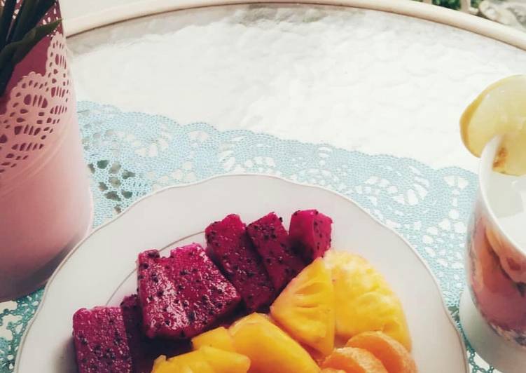 Resep Lemon hangat dan buah segar Anti Gagal