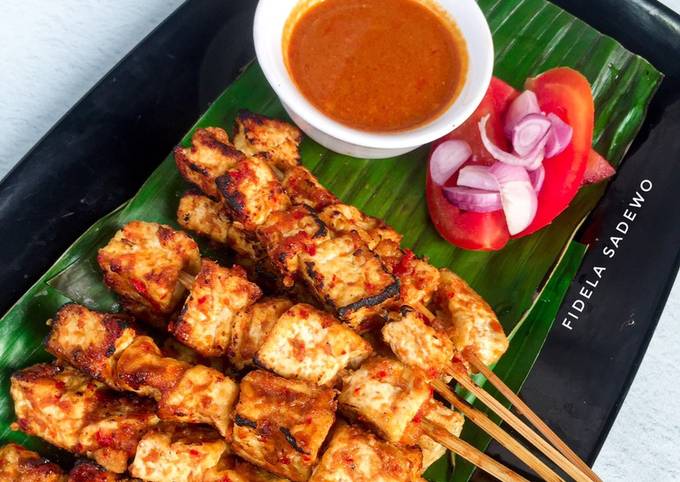 Sate Tahu Bumbu Kacang Rumahan