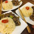 Stir fry beef and chillies