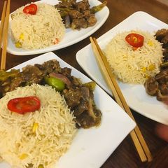Stir fry beef and chillies A picture of Stir fry beef and chillies.
