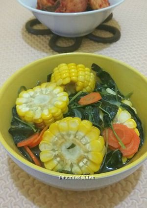 Foto resep Sayur bayam jagung + wortel