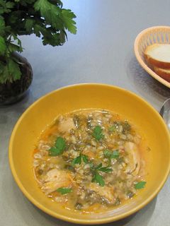 Фото Мясной суп с перловкой.