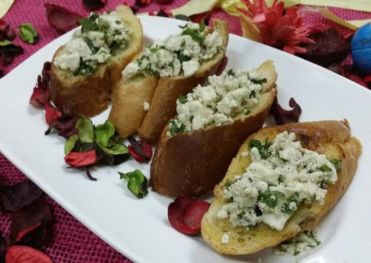 Steps to Prepare Homemade Paneer Bruschetta..#healthyjunior