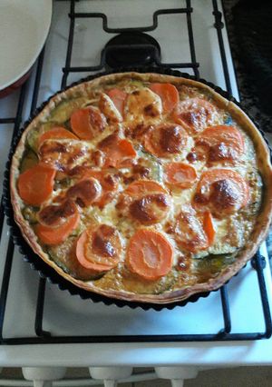 Una foto de Tarta de zapallitos y zanahoria light
